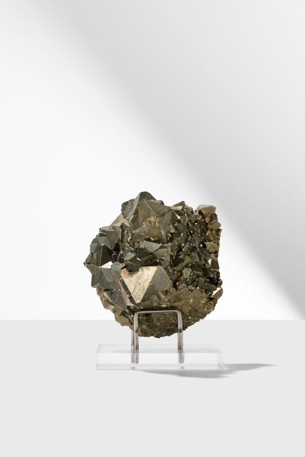 Triangular Golden Pyrite Specimen