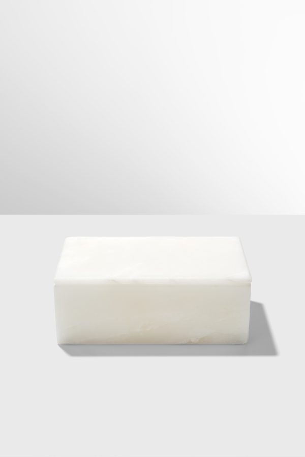 Bespoke Crema Evora marble jewelry/key box