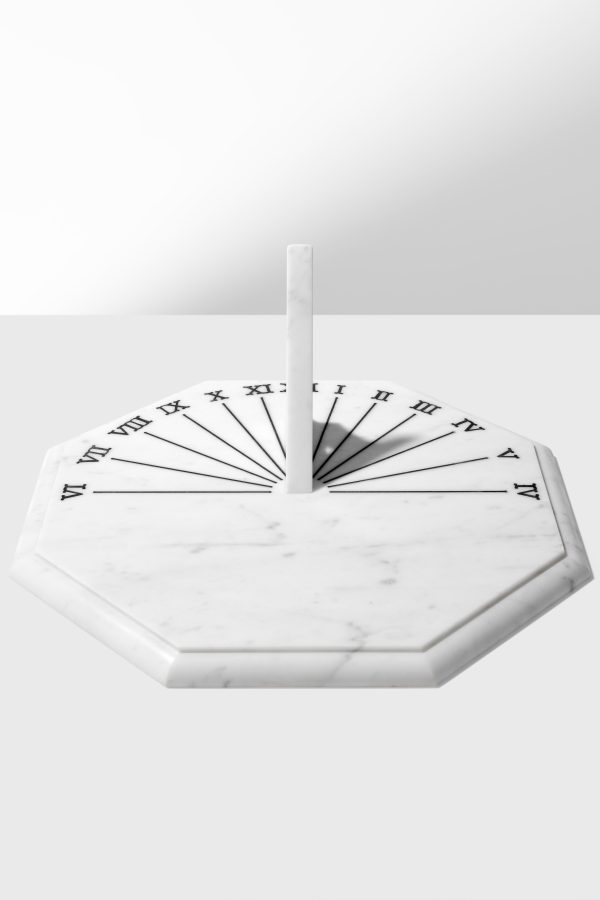 Honed Carrara Marble Sundial