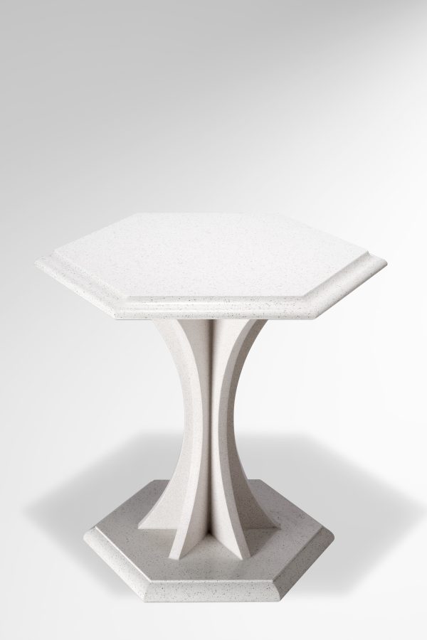 Bespoke Hexagon Quartz Lamp/side table