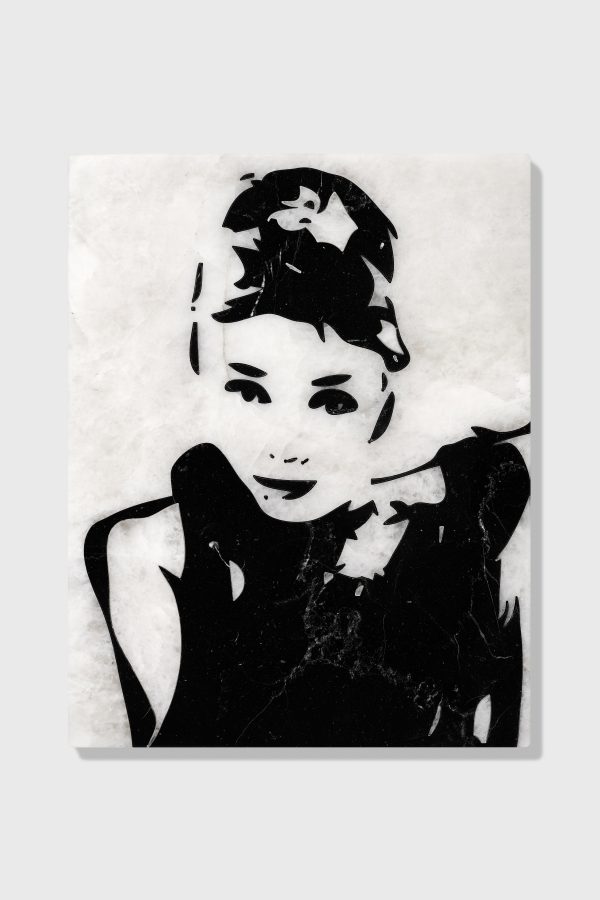 Art piece “Audrey Hepburn” Lumix Quartzite & Nero Marquina Marble